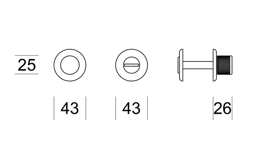 WC knob Ento Contour
