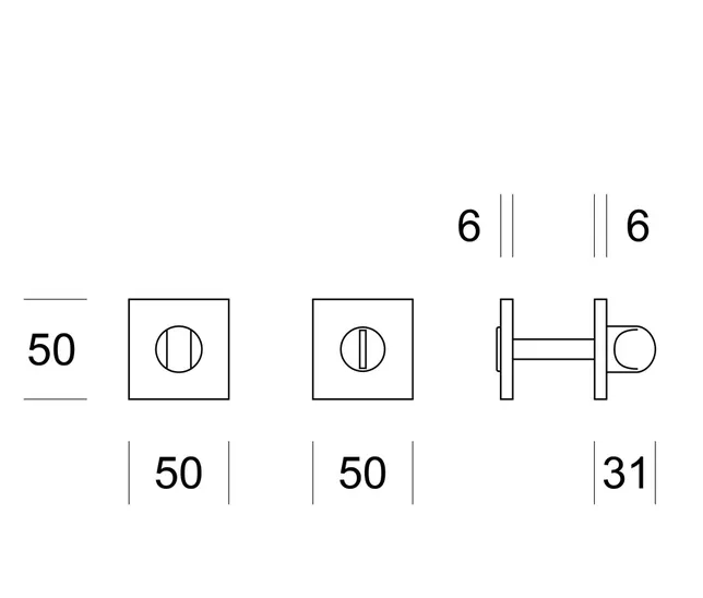 WC knob Ento PARK SQ