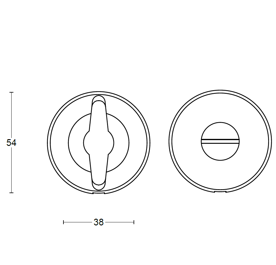 WC knob Formani CONE OHWC54