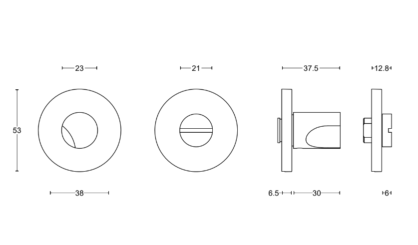 WC knob Formani ECLIPSE DRWC53