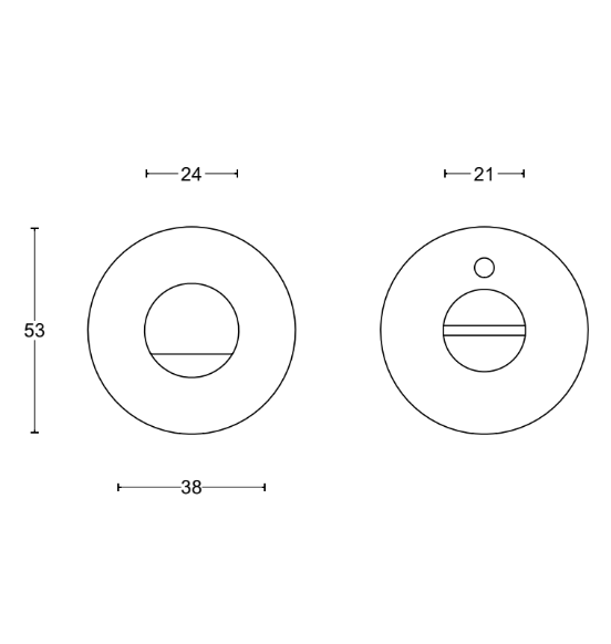 WC knob Formani Rivio GLWC53