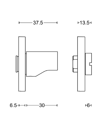 WC knob Formani Rivio GLWC53