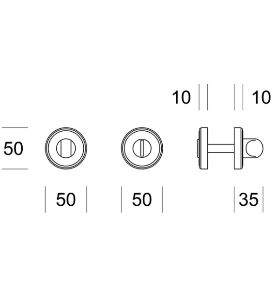 WC knob Salice Paolo Foster 2911