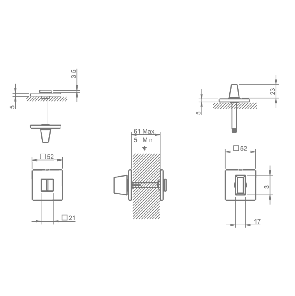 WC knob Tupai 4040 5SQ