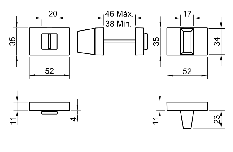 WC knob Tupai 4075 RE