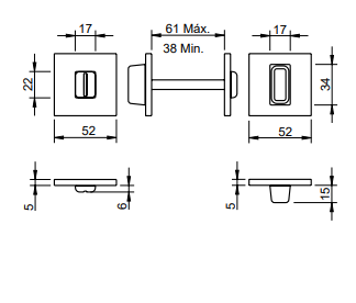 WC knob Tupai 4104 5SQ