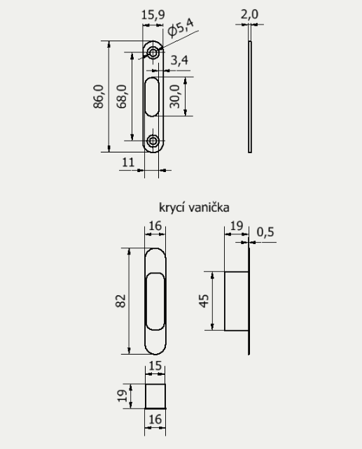 WC round knob with lock M&T mini