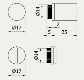 WC round knob with lock M&T mini