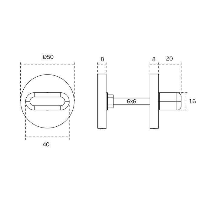 WC turn and release set IN.04.115