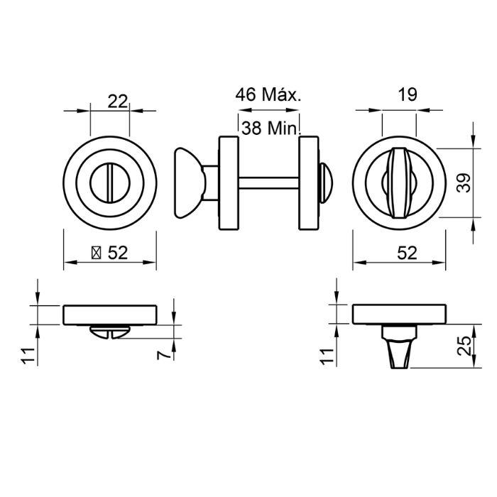 WC turn and release set Tupai 800