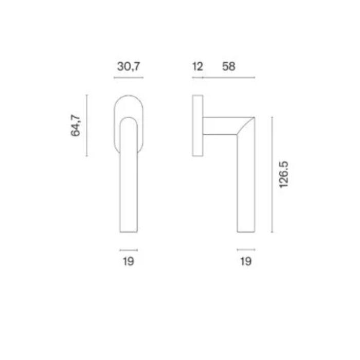 Window handle Aprile Arabis W R