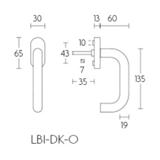 Window handle Formani BASICS LB1-DK