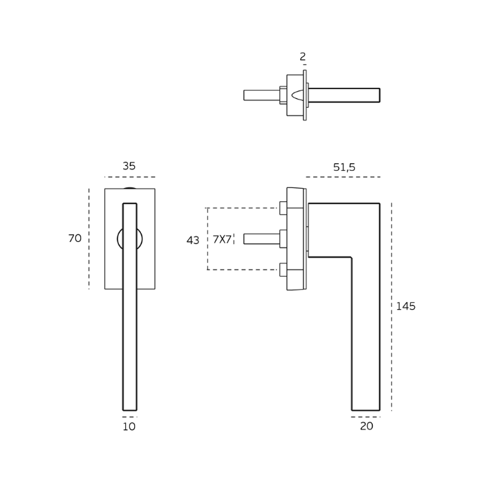 Window handle JNF IN.00.432.DK01Q.