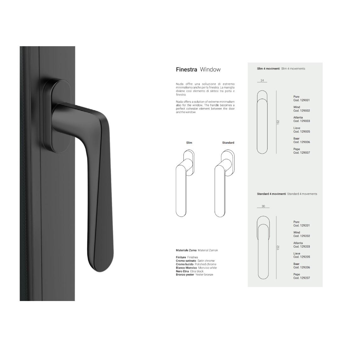 Window handle Nuda BAAR