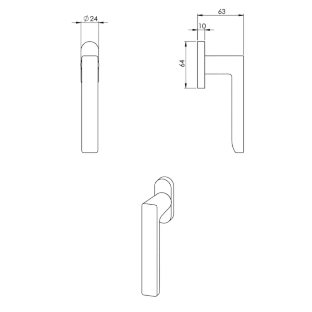 Window handle Nuda BAAR
