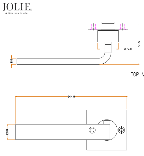 Дверная ручка Jolie LIV J-2150