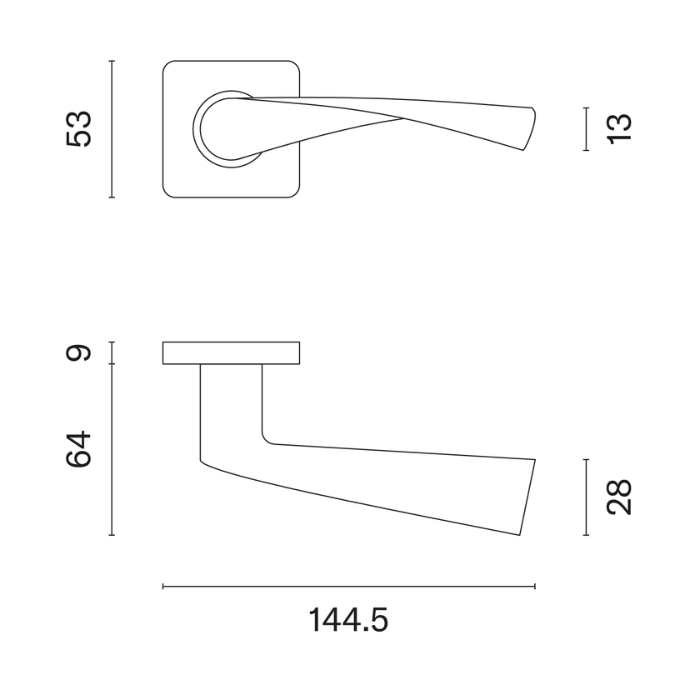 Дверная ручка STERK KVADRAT 1708 16