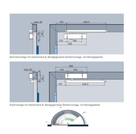Дверной доводчик со скользящей тягой Eco Schulte TS-41 NEWTON