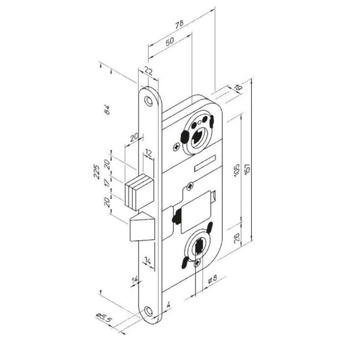 Дверной замок Abloy LC200