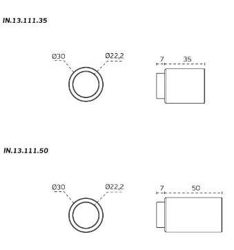 Дверной отбойник JNF 13.111 Ø30