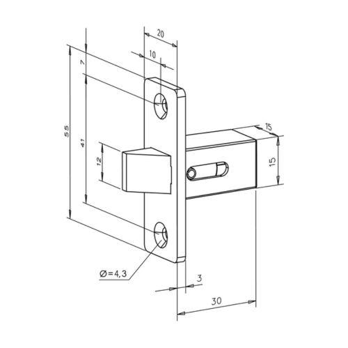 Дополнительный дверной замок защёлка Eff Eff Assa Abloy 802