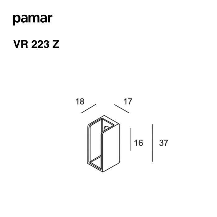 Кронштейн для крепления трубы гардеробного шкафа Pamar VR 223 Z