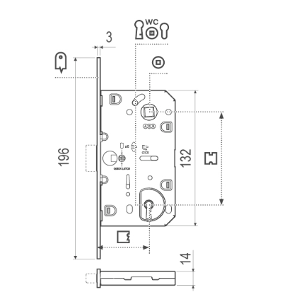 Магнитный замок AGB POLARIS
