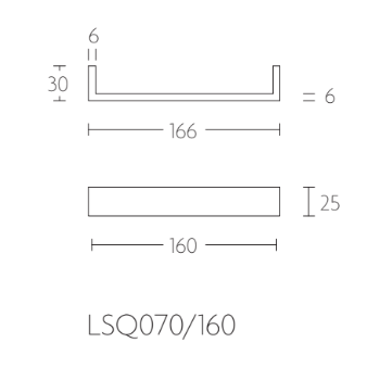 Мебельная ручка Formani SQUARE LSQ70/160
