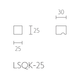 Мебельная ручка Formani SQUARE LSQK25
