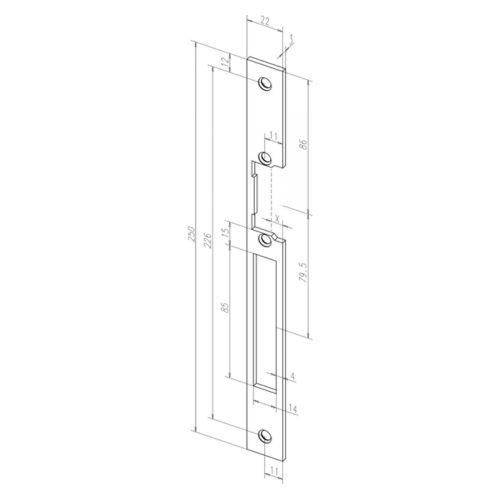 Ответная планка Eff Eff Assa Abloy 44540-01