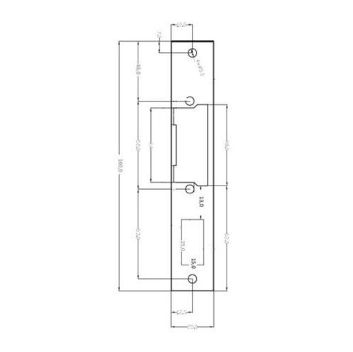 Ответная планка Eff Eff Assa Abloy 60B-712