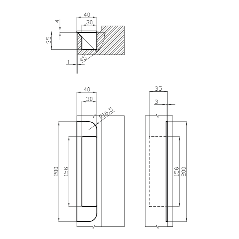 Ответная планка повышенной безопасности для электрозащелки EP_SECELS_SL