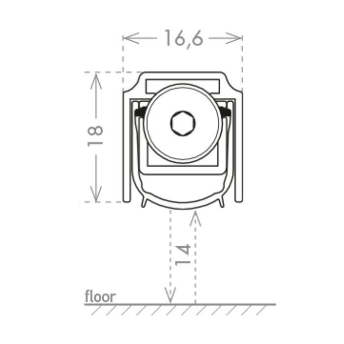 Падающий порог CCE Alu Plus 17x18