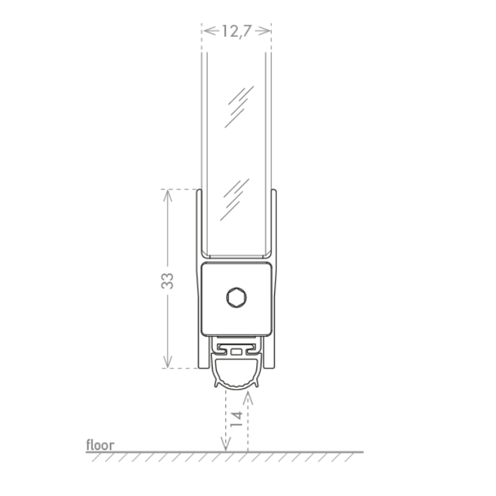 Падающий порог CCE Glass Bottom 12.7x33