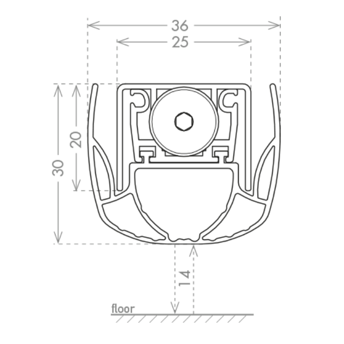 Падающий порог CCE Iper 36x30