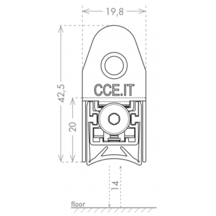 Падающий порог CCE Quadra 20x20