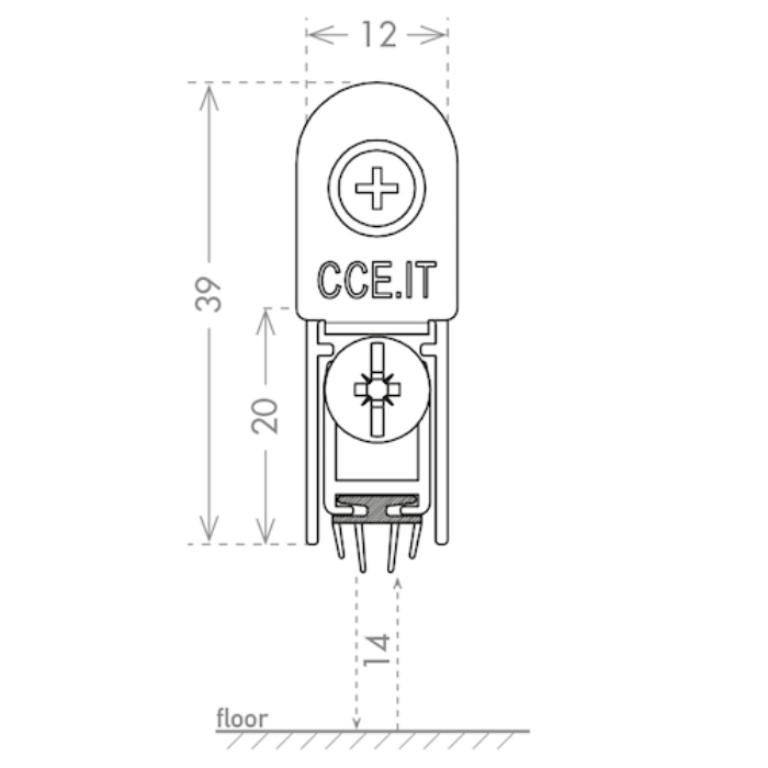 Падающий порог CCE Trend SQ 12x20