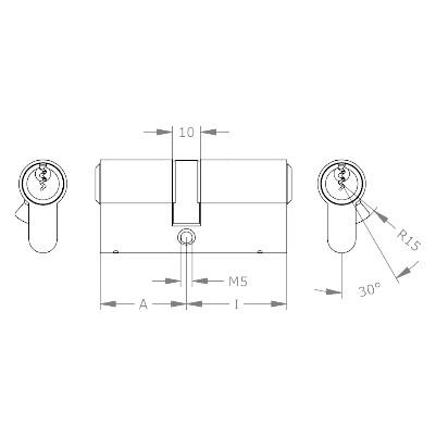 Профильный цилиндр повышенной безопасности Evva FPS5