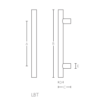 Ручка скоба прямая Formani BASICS LBT