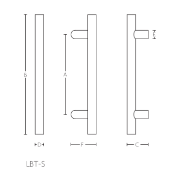 Ручка скоба со смещением Formani BASICS LBT-S