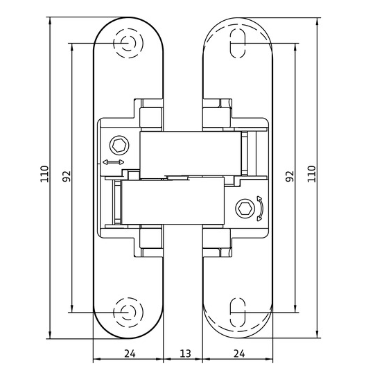 Скрытые петли ANSELMI AN 160 3D (506)