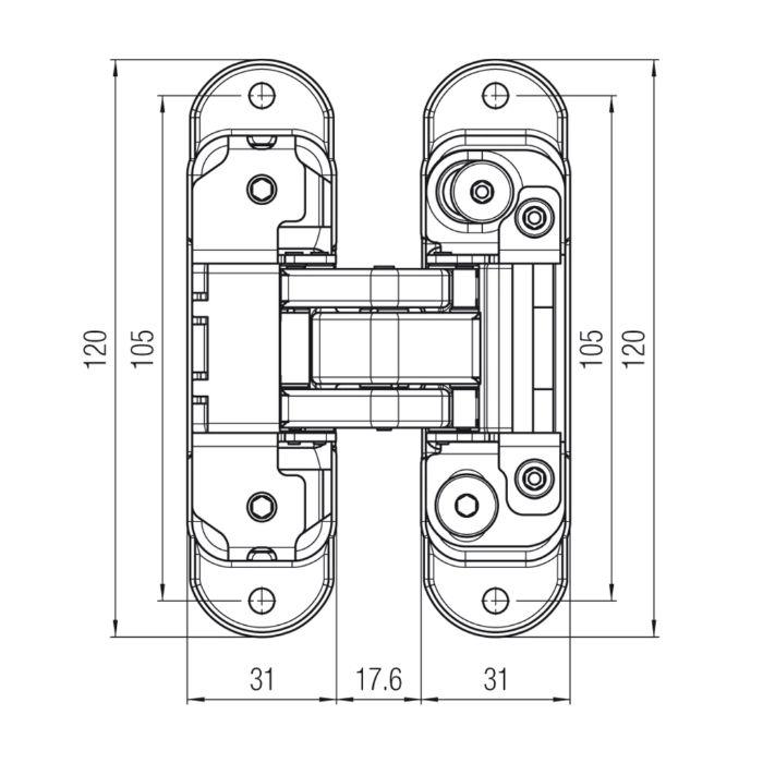 Скрытые петли Krona Koblenz ATOMIKA K8000