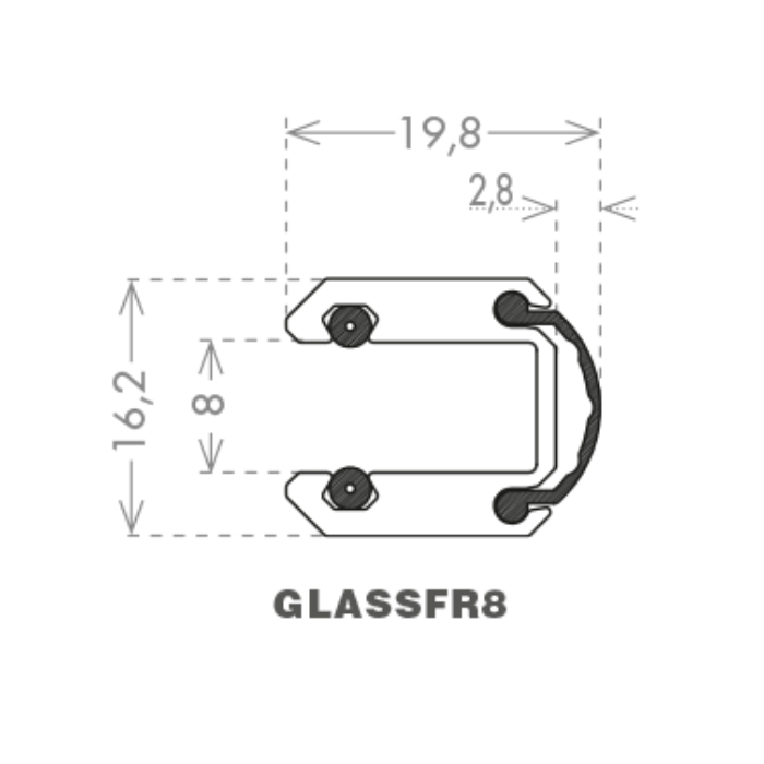 Уплотнитель CCE Glass Frame 8