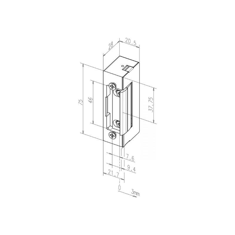 Электрозащёлка Eff Eff Assa Abloy E7